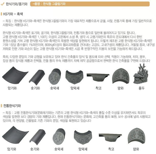 한식형 그을림기와